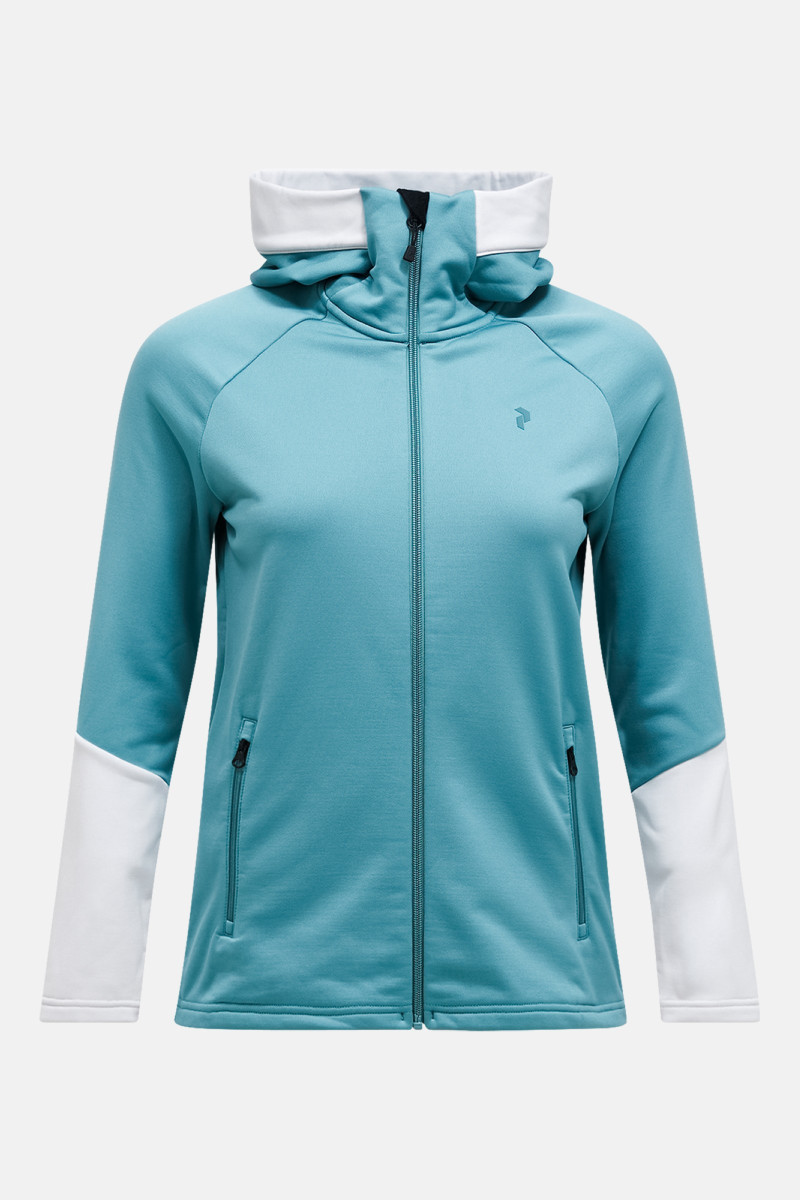 Levně Mikina peak performance w rider essentials zip houe shadow deluded vision