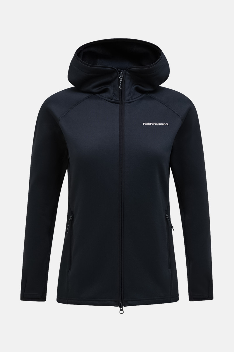 Levně Mikina peak performance w midlayer zip hood black