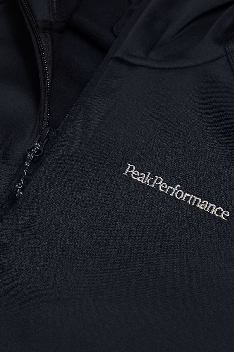 Mikina Peak Performance M Midlayer Zip Hood Black
