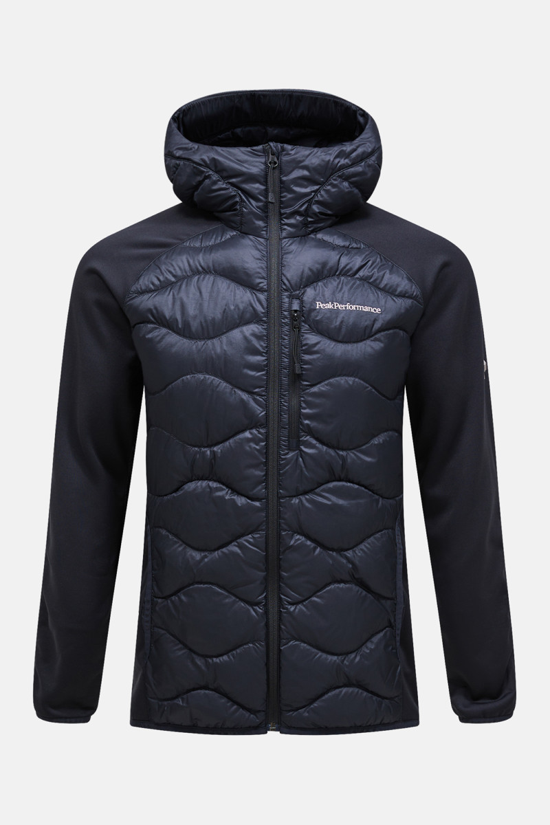 Bunda PEAK PERFORMANCE Helium Down Hybrid Hood Men - černá XXL