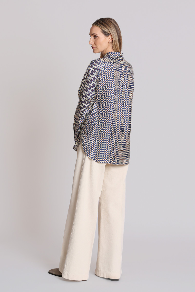 Košeľa Aspesi Camicia Blu/Avorio