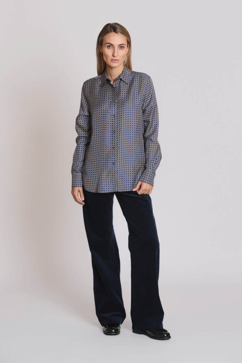 Košeľa Aspesi Camicia Blu/Marrone