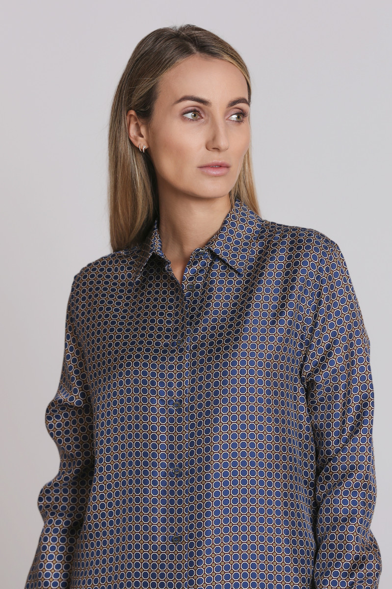 Košeľa Aspesi Camicia Blu/Marrone