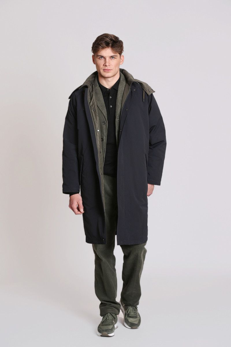 Levně Kabát aspesi cappotto hibiki navy