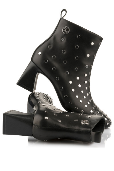 KOTNÍKOVÁ OBUV KARL LAGERFELD BEATA STUDS ANKLE ZIP - Fotografie č. 1