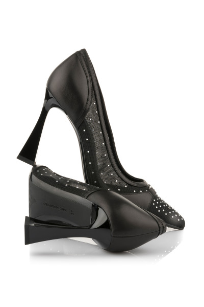 LODIČKY KARL LAGERFELD DEBUTANTE GLITTER MESH PUMP - Fotografie č. 3