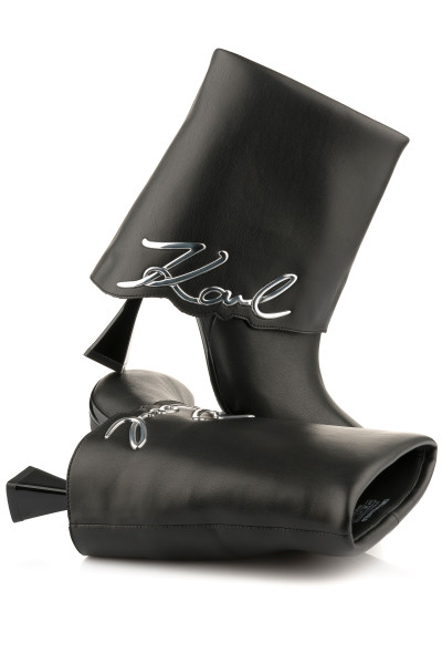 KOTNÍKOVÁ OBUV KARL LAGERFELD DEBUT II FOLD DOWN MIDI BOOT - Fotografie č. 1