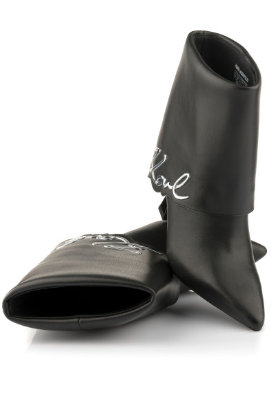 KOTNÍKOVÁ OBUV KARL LAGERFELD DEBUT II FOLD DOWN MIDI BOOT - Fotografie č. 2