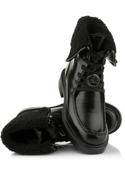 KOTNÍKOVÁ OBUV KARL LAGERFELD MACIE MOC TOE FOLDOVER BOOT - Fotografie č. 2