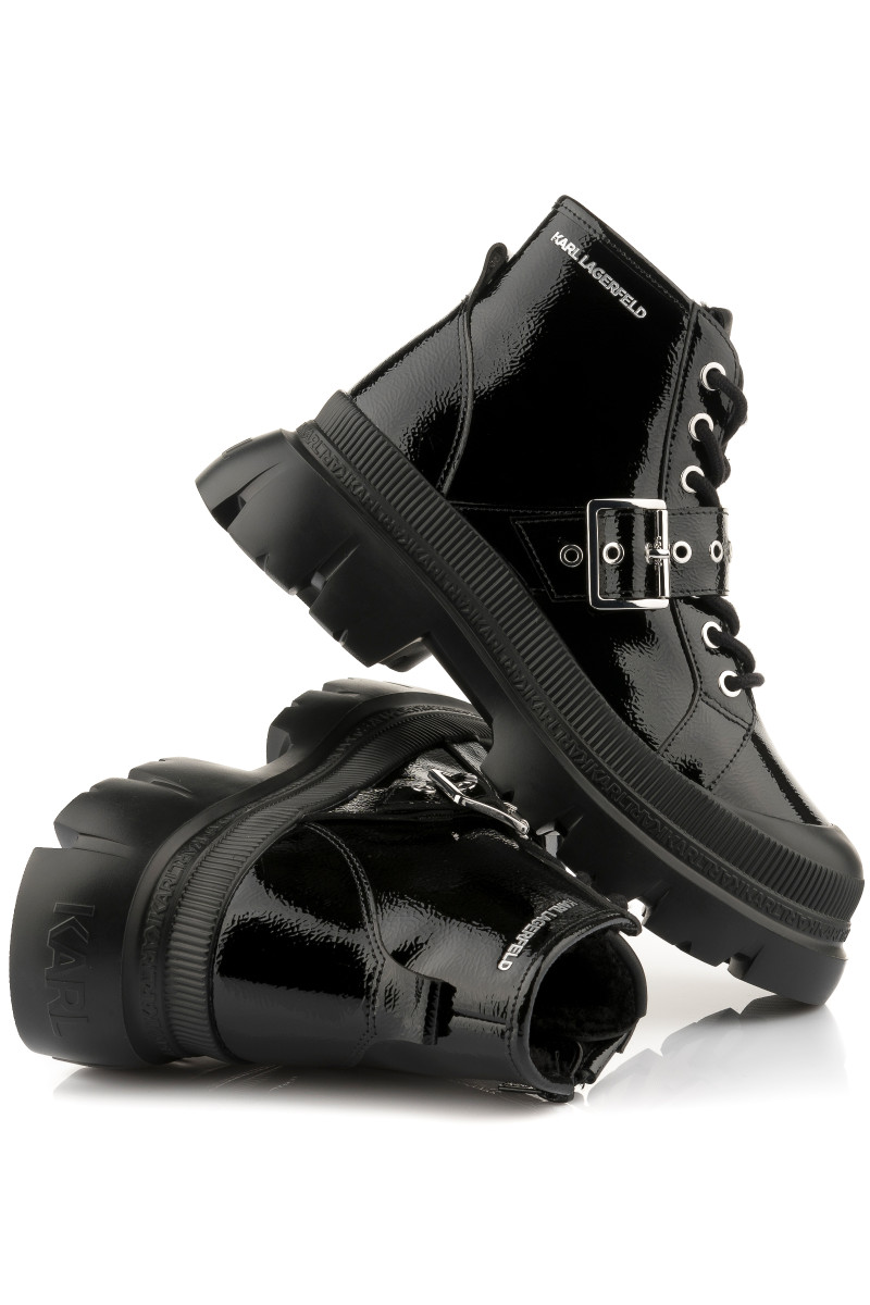 Levně Kotníková obuv karl lagerfeld trekka max mid lace strap black lthr