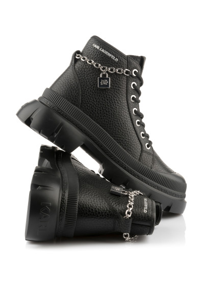 BOKACIPŐ KARL LAGERFELD TREKKA MAX LOCK CHAIN LACE BOOT - Kép 3