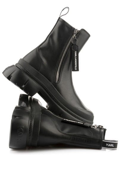 BOKACIPŐ KARL LAGERFELD TREKKA MAX HI ANKLE ZIP BOOT - Kép 3