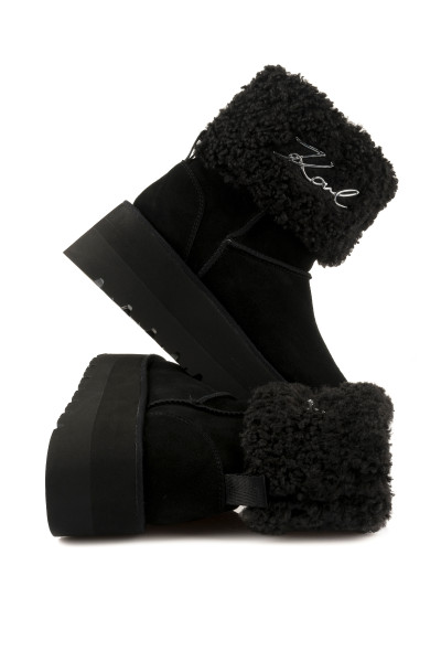 HÓCZIZMA KARL LAGERFELD SKYLAR SIGNIA KOLLAR MID BOOT - Kép 3