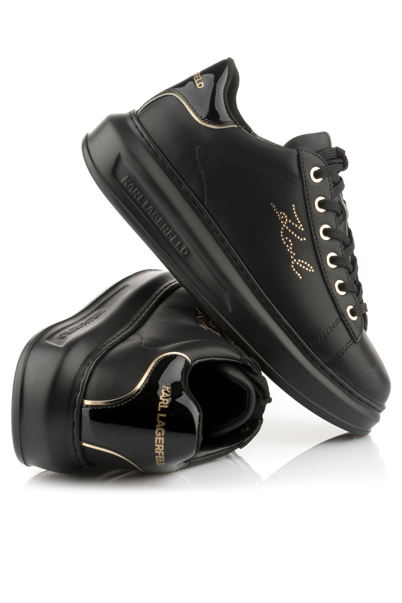Tenisky Karl Lagerfeld Kapri Rhinestone Karl Trim Black Lthr W/Gold
