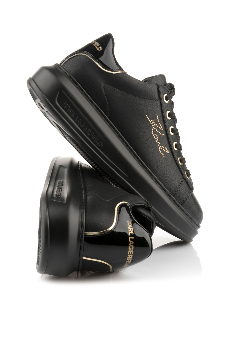Tenisky Karl Lagerfeld Kapri Rhinestone Karl Trim Black Lthr W/Gold