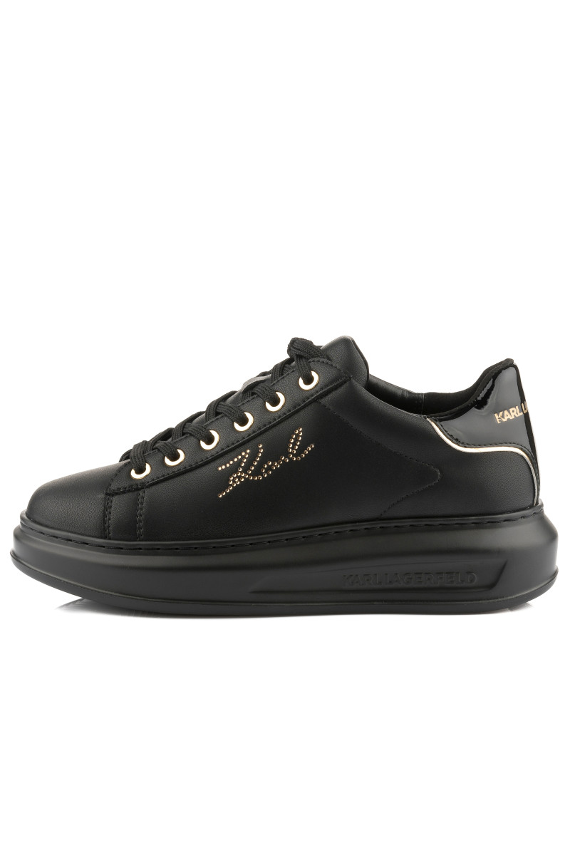 Tenisky Karl Lagerfeld Kapri Rhinestone Karl Trim Black Lthr W/Gold