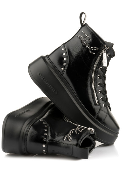 BOKACIPŐ KARL LAGERFELD ANAKAPRI SIGNIA STUDS MID ZIP - Kép 1