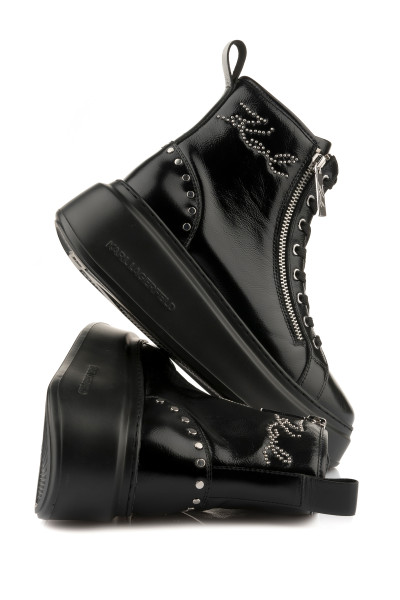 BOKACIPŐ KARL LAGERFELD ANAKAPRI SIGNIA STUDS MID ZIP - Kép 3