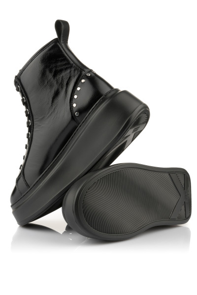 BOKACIPŐ KARL LAGERFELD ANAKAPRI SIGNIA STUDS MID ZIP - Kép 4