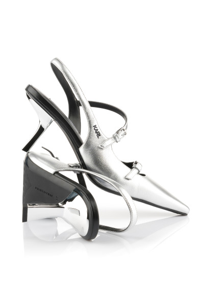 KÖRÖMCIPŐ KARL LAGERFELD JEANS KARMEL SLING STRAP PUMP - Kép 3