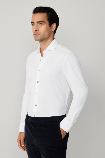 ING HACKETT LONDON MELANGE JERSEY PIQUE - Kép 5