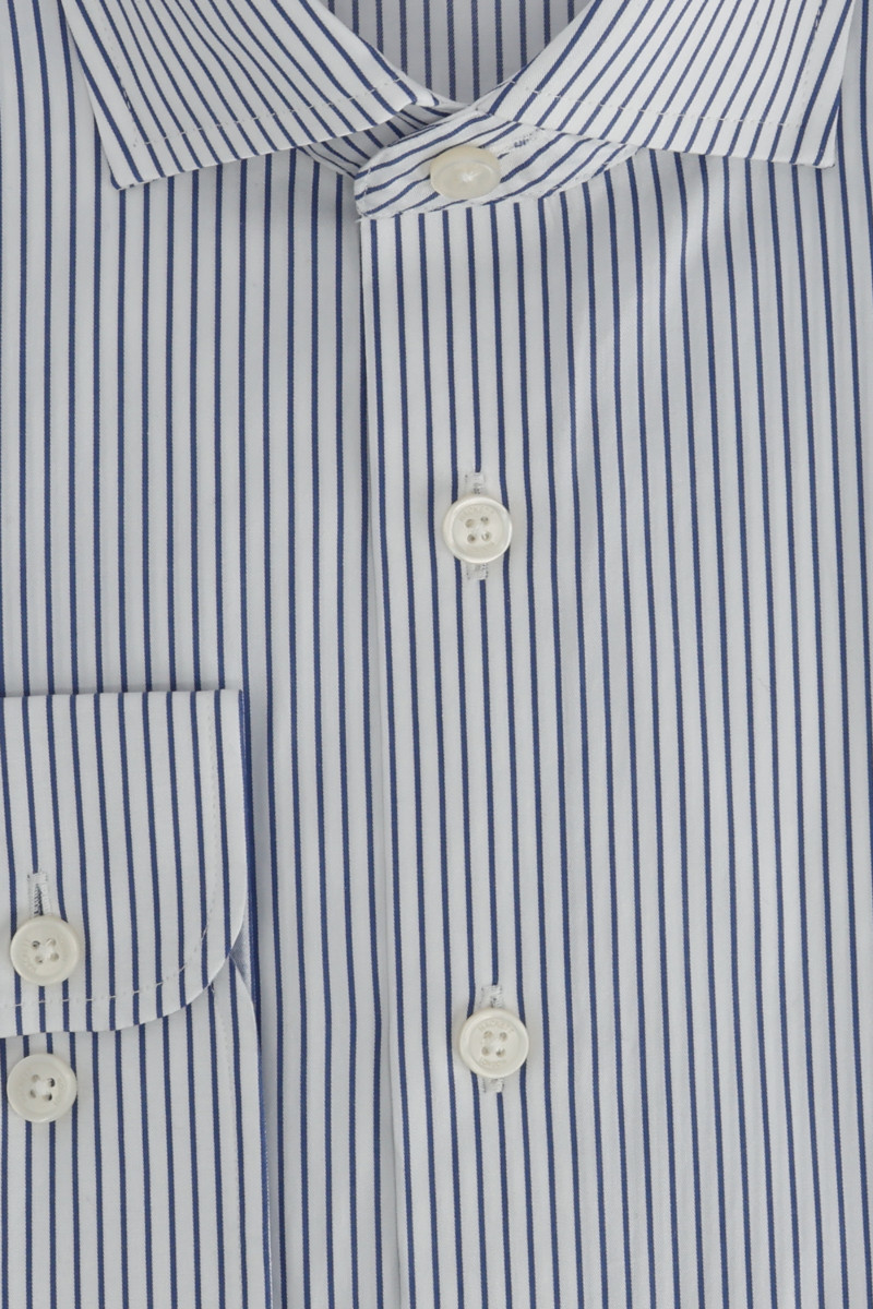 Košeľa Hackett London Twill Stripe Multi Blue Print