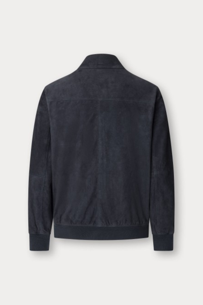Bunda Hackett London Suede Blouson Midnight Blue