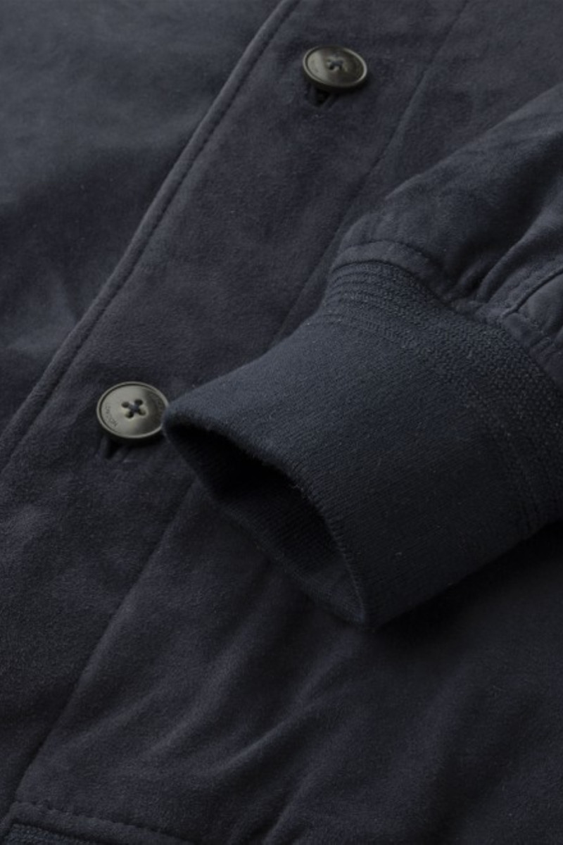 Bunda Hackett London Suede Blouson Midnight Blue