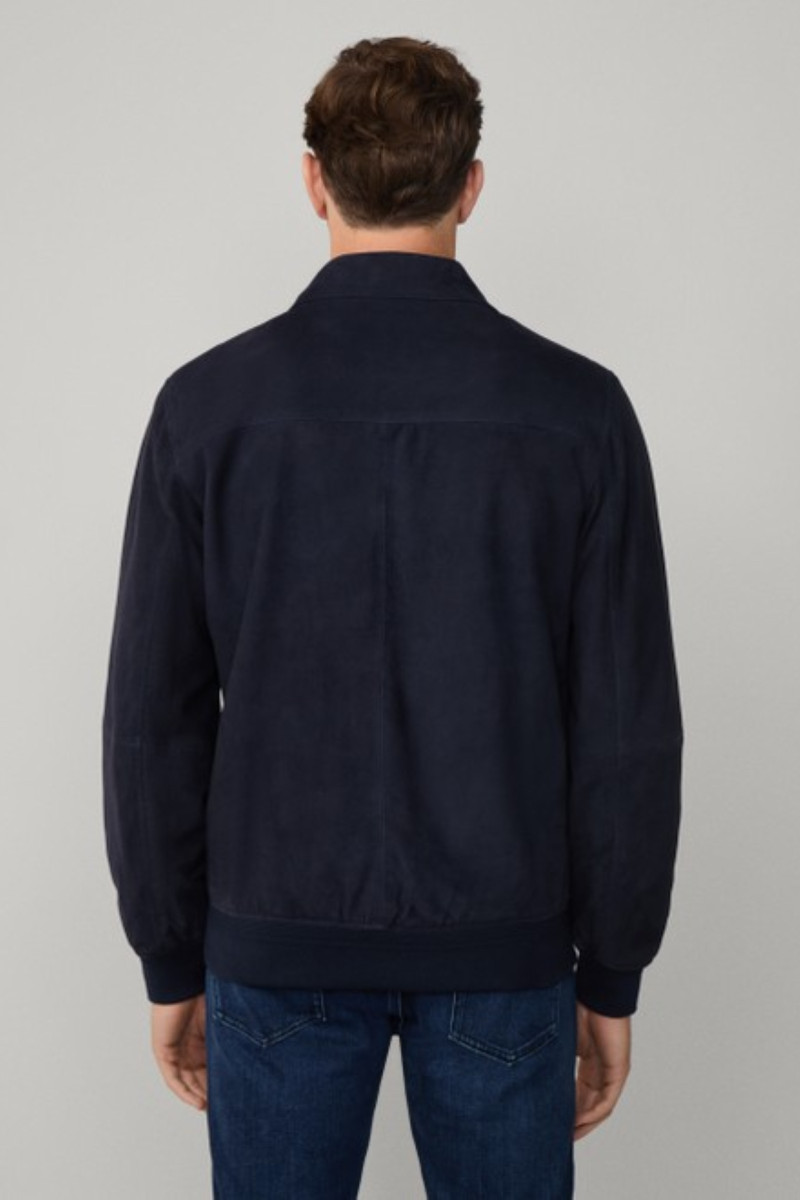 Bunda Hackett London Suede Blouson Midnight Blue