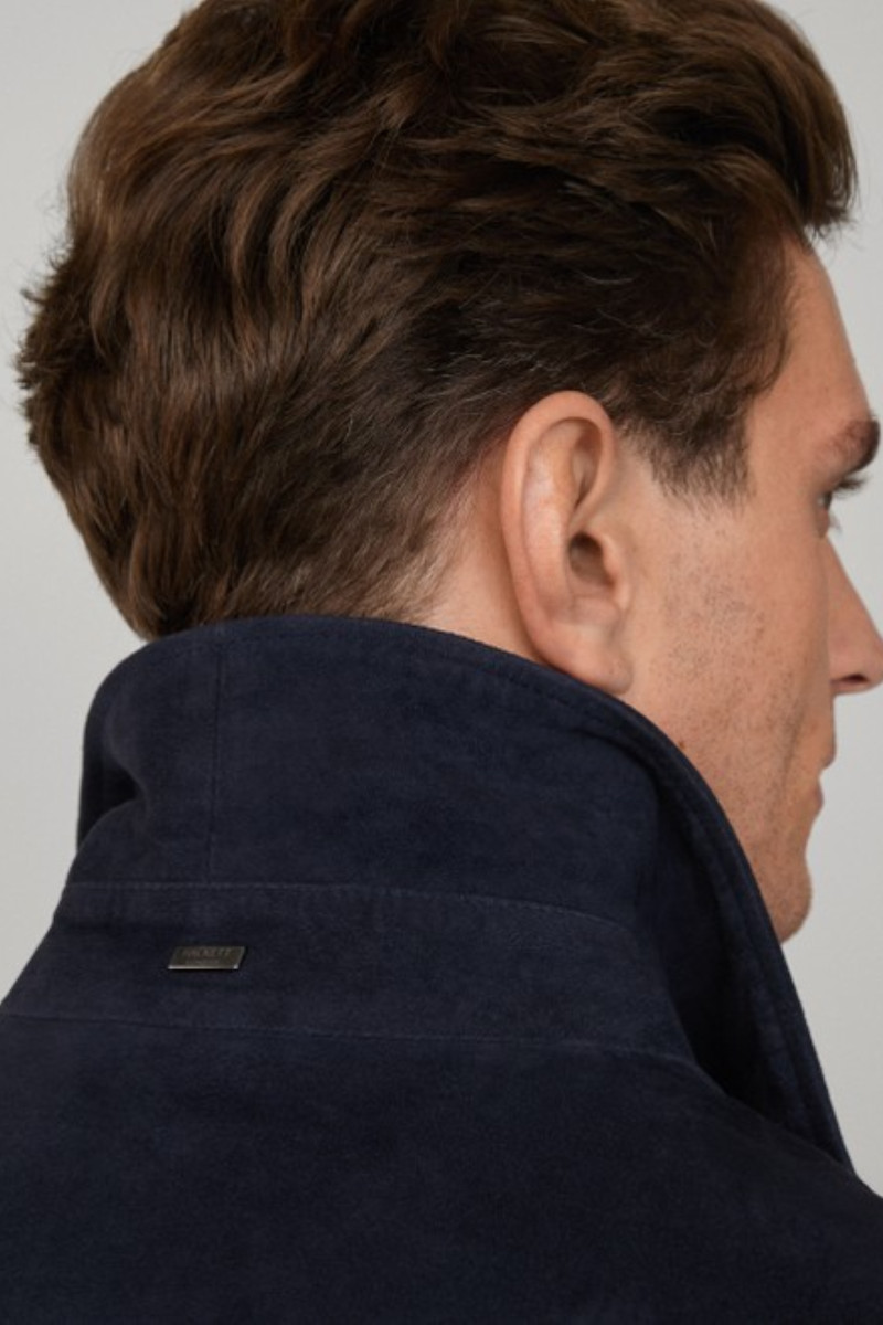 Bunda Hackett London Suede Blouson Midnight Blue