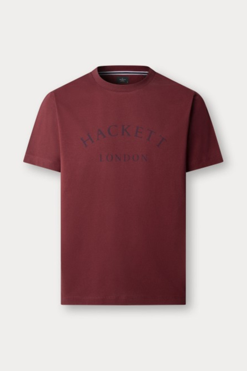 Póló Hackett London Heritage Ess Tee Burgundy Red