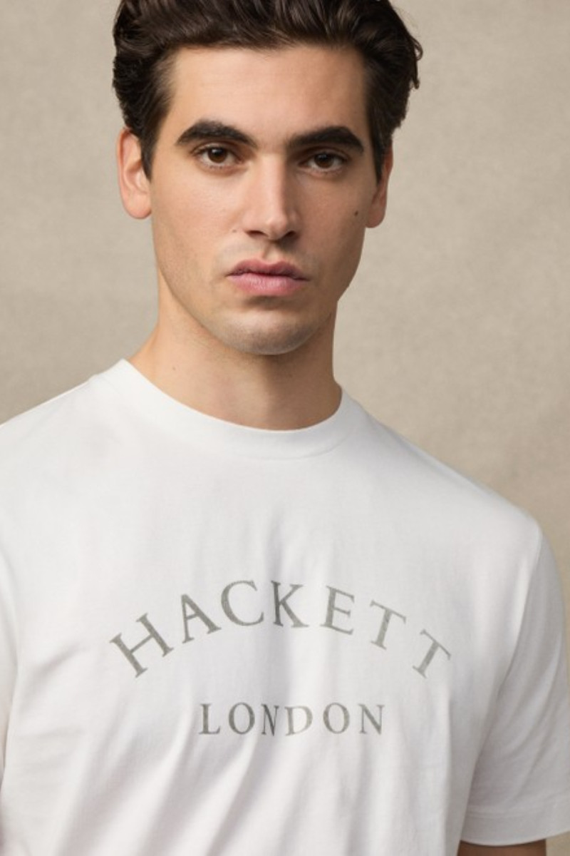 Tričko Hackett London Heritage Ess Tee Off White