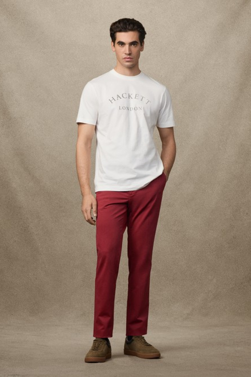 Tričko Hackett London Heritage Ess Tee Off White