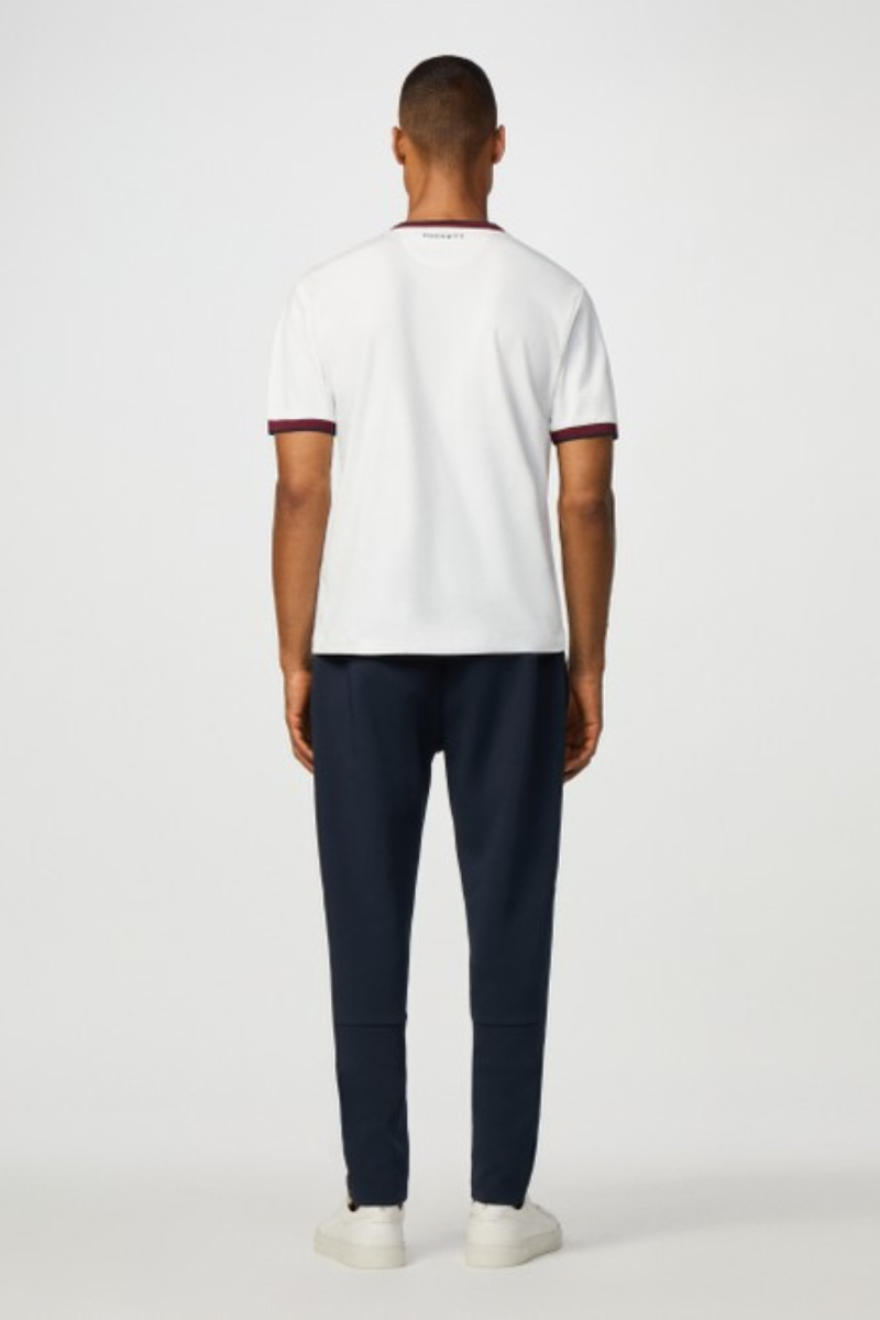 Tričko Hackett London Hs Club Collar Tee Optic White