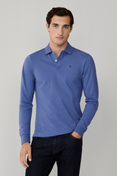 PÓLÓ HACKETT LONDON SLIM FIT LOGO LS - Kép 4