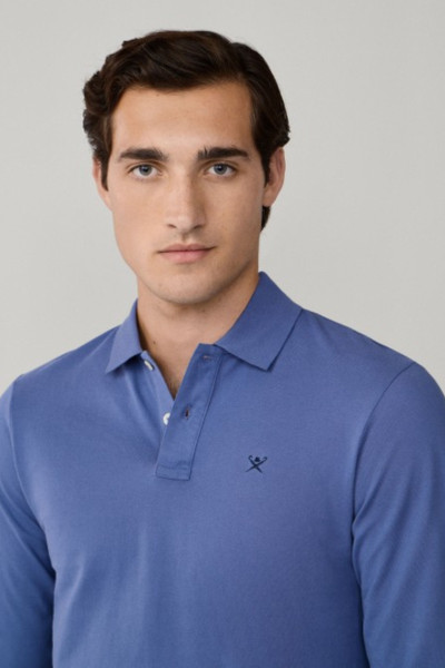 PÓLÓ HACKETT LONDON SLIM FIT LOGO LS - Kép 5