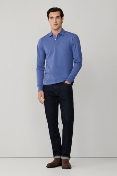 PÓLÓ HACKETT LONDON SLIM FIT LOGO LS - Kép 2