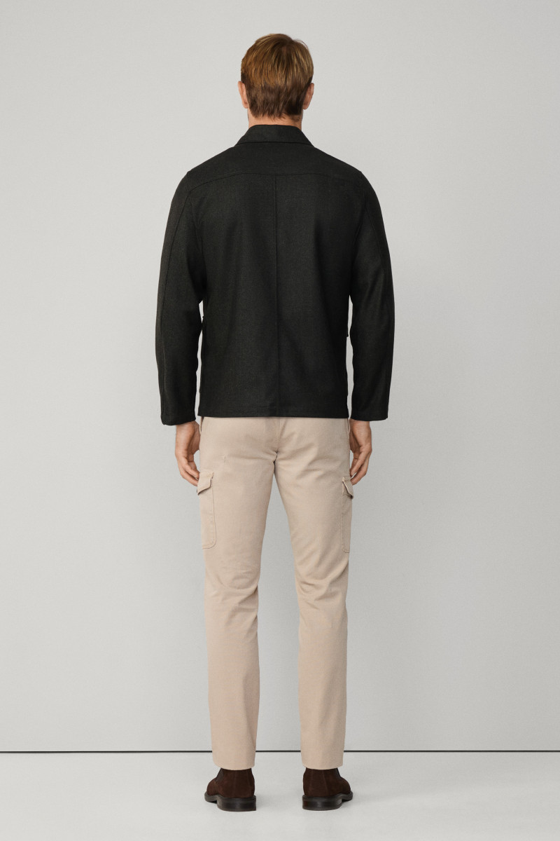 Bunda Hackett London Hbone Flan Overshirt Hunter Green