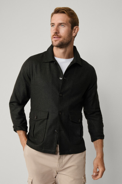 BUNDA HACKETT LONDON HBONE FLAN OVERSHIRT - Fotografia č. 1