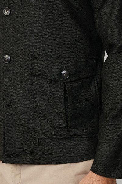 BUNDA HACKETT LONDON HBONE FLAN OVERSHIRT - Fotografia č. 9