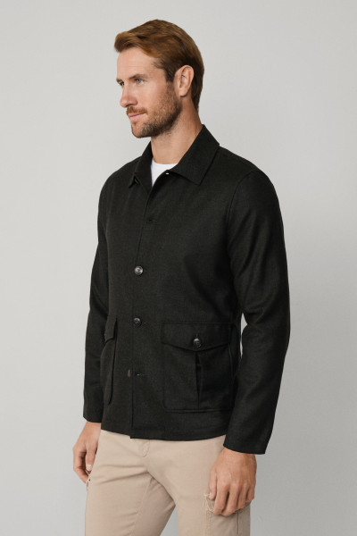 BUNDA HACKETT LONDON HBONE FLAN OVERSHIRT - Fotografia č. 5