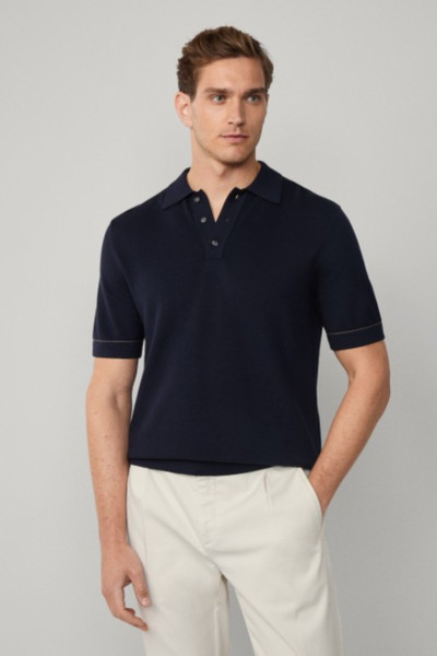 SVETER HACKETT LONDON TEXTURED KNIT POLO - Fotografia č. 1
