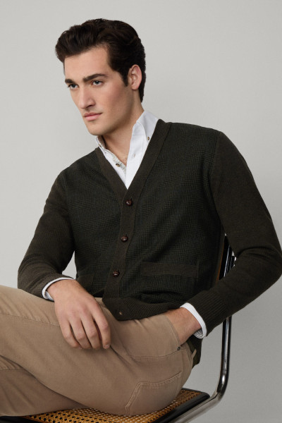 PULÓVER HACKETT LONDON POW CARDI HYBRID - Kép 6