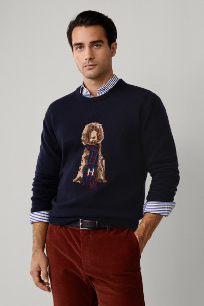 SVETR HACKETT LONDON HARRY KNIT CREW - Fotografie č. 3