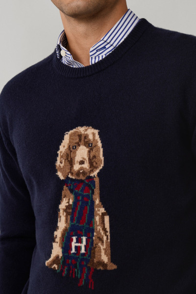 SVETR HACKETT LONDON HARRY KNIT CREW - Fotografie č. 2