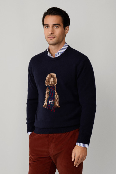 SVETR HACKETT LONDON HARRY KNIT CREW - Fotografie č. 4