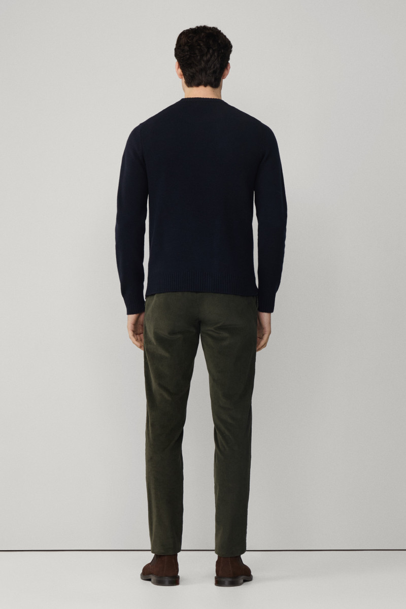 Sveter Hackett London Argyle Crew Neck Navy