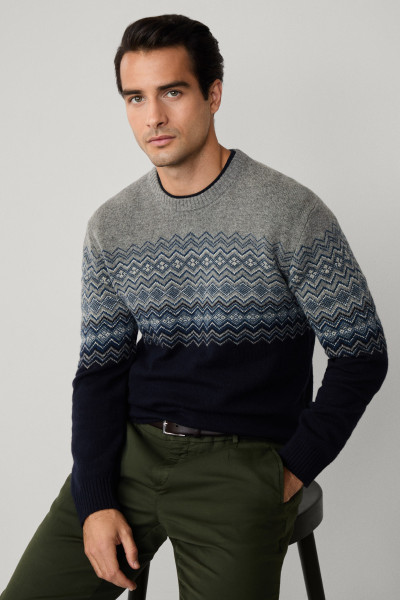 PULÓVER HACKETT LONDON FAIRISLE CREW - Kép 6