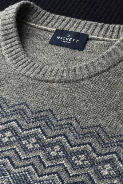 PULÓVER HACKETT LONDON FAIRISLE CREW - Kép 9