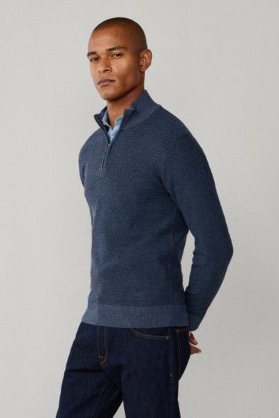 PULÓVER HACKETT LONDON HONEYCOMB STITCH HZIP - Kép 4